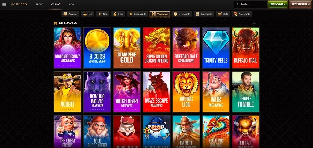 Crusado Casino -Spiele