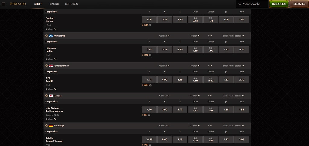 Crusado Casino Sportweddenschappen