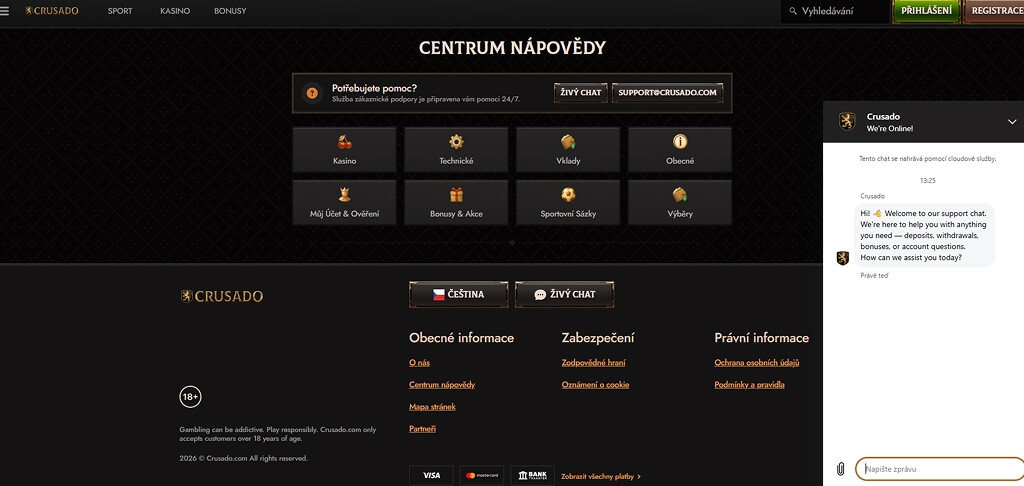 Crusado Kasino Kontaktujte nás