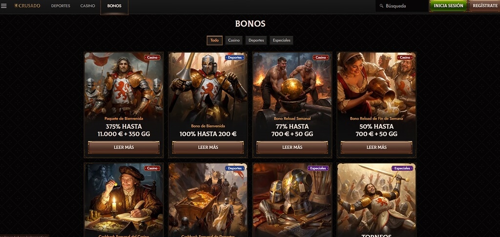 Promociones de Crusado Casino