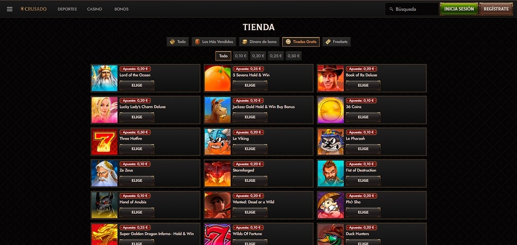 Tienda de bonos de Crusado Tienda